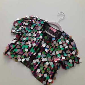 Multicolor Paillette Bolero - girls size 10/12